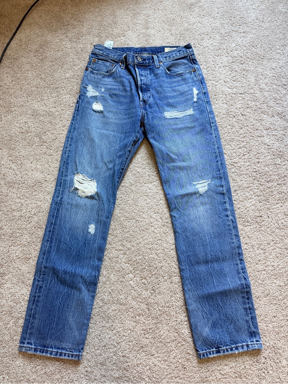 Levi’s 150th Anniversary Distressed Blue Denim Jeans